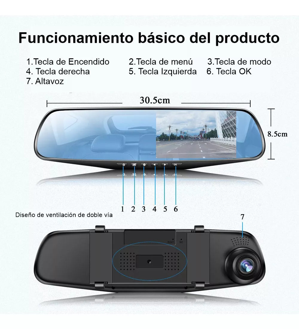 Dual Camera Multifunction Rearview Mirror On Sale